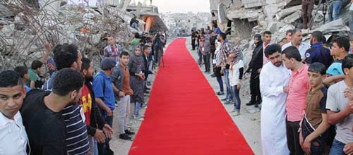 فرش قرمز سينما روي آوارهاي غزه