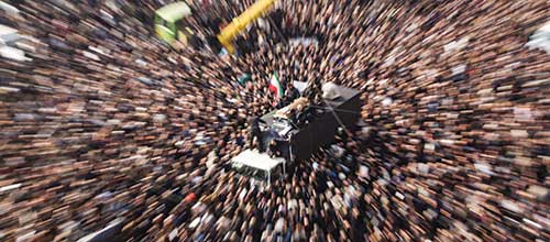 نمایش وحدت مردم ایران در روز وداع