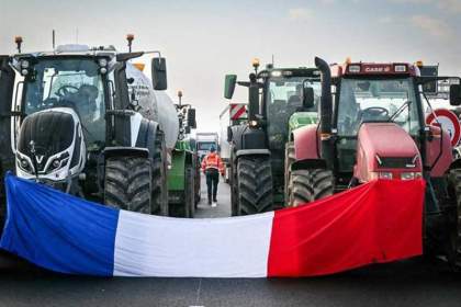 سرکوب اعتراضات مسالمت آمیز کشاورزان فرانسوی